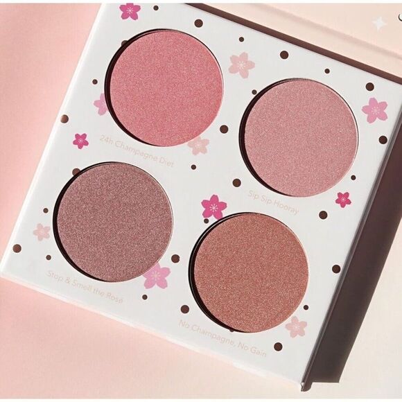 Beauty Bakerie | Cotton Candy Champagne Blushlighter Palette  Shimmer Glam Retro - Picture 1 of 9